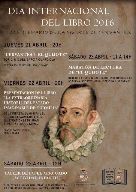 Una charla sobre Cervantes y El Quijote abre mañana los actos del Día del Libro