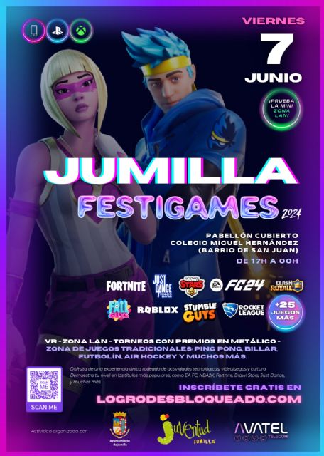 Juventud presenta el I FestiGames de Jumilla que será este viernes 7 de junio en el Pabellón Miguel Hernández