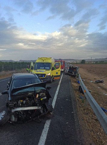 Seis personas heridas en un accidente de tráfico ocurrido en la N-344, Jumilla