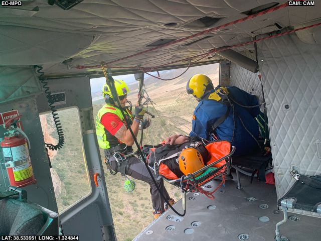 Rescatan a un escalador herido en Jumilla